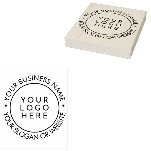 ラウンドモダンビジネスカスタムロゴWebサイト ラバースタンプ (押印)