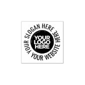 ラウンドモダンビジネスロゴテンプレート ラバースタンプ (インプリント)