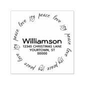 ラウンドモダンラブジョイピース差出人住所 セルフインキングスタンプ (デザイン)