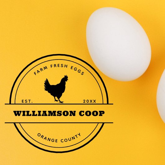 ラウンドモダン素朴ファームステッドエッグカートン ラバースタンプ