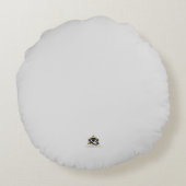 ラウンドモノグラムのパーソナライズされた装飾用クッション ラウンドクッション (裏面)