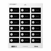 ラウンドモノグラム住所 シール (フルシート)