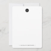 ラウンドモノグラム白黒ミニマルモダンリスト ノートカード (正面)