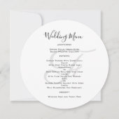 ラウンドモノグラム結婚のメニューテンプレート 招待状 (正面)