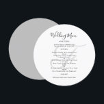 ラウンドモノグラム結婚のメニューテンプレート 招待状<br><div class="desc">グレーのモノグラムのイニシャル結婚を持つラウンドまたは正方形、ニュートラルなテーマのメニューテンプレート。白いカードには、タイトル用の黒いスクリプトとメニュー一覧のための印刷文字がある。セクションに宇宙と大文字のレタリングを使用するか、必要に応じて語句を変更する。そのカップルの結婚モノグラムは文言の裏の中央に印刷される。[反転]はグレーの色に一致する。</div>