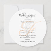ラウンドモノグラム結婚のメニューテンプレート 招待状 (正面)
