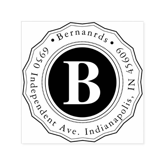 ラウンドユニークデザインファミリ名 セルフインキングスタンプ (デザイン)