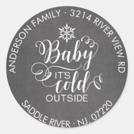 ラウンドユニークベビー寒い外差出人住所 ラウンドシール