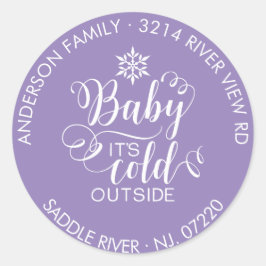 ラウンドユニークベビー寒い外差出人住所 ラウンドシール