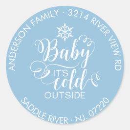 ラウンドユニークベビー寒い外差出人住所 ラウンドシール