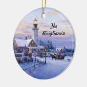 ラウンドライパーソナライズされたトハウスセラミックオーナメント セラミックオーナメント (左)