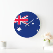ラウンドラージウォールクロック用オーストラリア国旗の画像 ラージ壁時計 (ホーム)