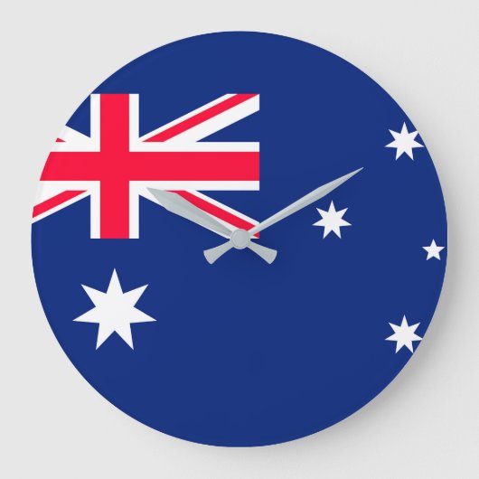 ラウンドラージウォールクロック用オーストラリア国旗の画像 ラージ壁時計 (正面)