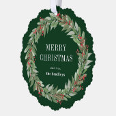 ラウンドリースオーナメントクリスマスカード オーナメントカード (左)