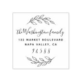 ラウンドリース&カスタムファミリ名差出人住所 ラバースタンプ (インプリント)