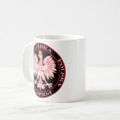 ラウンドレッドポルスカイーグル コーヒーマグカップ (正面左)