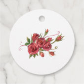 *~*ラウンドレッドローズフローラフラワーありがとうござ結婚う フェイバータグ (裏面)