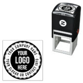 ラウンドレトロスタンプカスタムビジネスロゴ セルフインキングスタンプ (インサイチュ)
