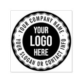 ラウンドレトロスタンプカスタムビジネスロゴ セルフインキングスタンプ (デザイン)