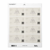 ラウンドロゴコスメティック油スポイトボトルとQrcode ラベル (フルシート)