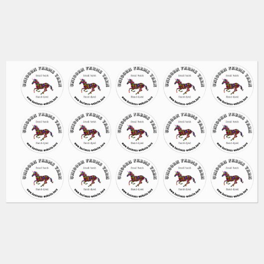 ラウンドロゴテンプレートビジネスラベルブラック文字 ラベル (シート)