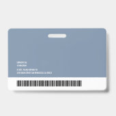 ラウンドロゴナース写真名バーコード水平 バッジ (裏面)