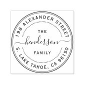 ラウンドロゴファミリ差出人住所の自動手書きスタンプ セルフインキングスタンプ (デザイン)