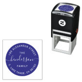 ラウンドロゴファミリ差出人住所の自動手書きスタンプ セルフインキングスタンプ (インサイチュ)