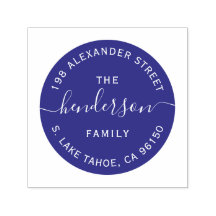 ラウンドロゴファミリ差出人住所の自動手書きスタンプ