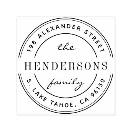 ラウンドロゴファミリ差出人住所 セルフインキングスタンプ