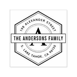 ラウンドロゴファミリ差出人住所 セルフインキングスタンプ