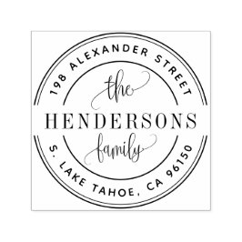 ラウンドロゴファミリ差出人住所 セルフインキングスタンプ