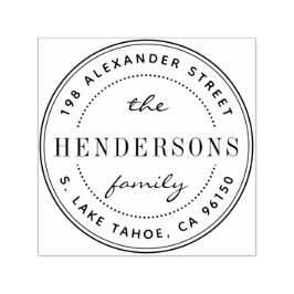 ラウンドロゴファミリ差出人住所 セルフインキングスタンプ