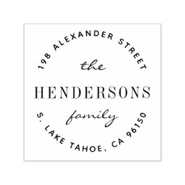 ラウンドロゴファミリ差出人住所 セルフインキングスタンプ