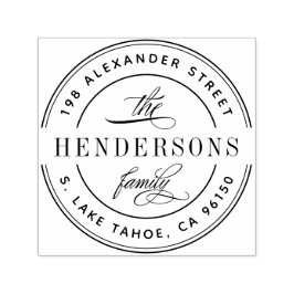 ラウンドロゴファミリ差出人住所 セルフインキングスタンプ