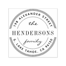 ラウンドロゴファミリ差出人住所 セルフインキングスタンプ