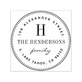 ラウンドロゴファミリ差出人住所 セルフインキングスタンプ