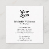 ラウンドロゴプロフェッショナルモダンシンプルカスタム スクエア名刺 (正面)