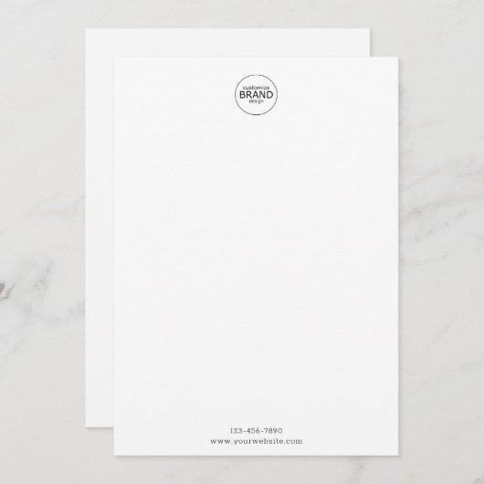 ラウンドロゴミニマルシンプルリストのメモカード ノートカード (正面/裏面)