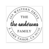 ラウンドロゴ |ファミリ名差出人住所 セルフインキングスタンプ (デザイン)