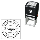 ラウンドロゴ |ファミリ名差出人住所 セルフインキングスタンプ (インサイチュ)