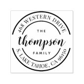 ラウンドロゴ |ファミリ名差出人住所 セルフインキングスタンプ (デザイン)