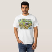 ラウンドロックテキサス州漫画の地図 Tシャツ (正面フル)
