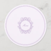 ラウンドロマンエレガントヴィンテージパープル結婚ズ メニュー (正面)