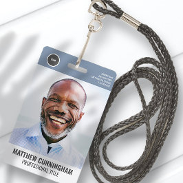 ラウンドロモダンゴ従業員の写真名バーコード バッジ