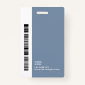 ラウンドロモダンゴ従業員の写真名バーコード バッジ (裏面)