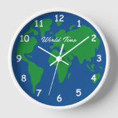 ラウンドワールドマップウォールクロック 壁時計 (正面)