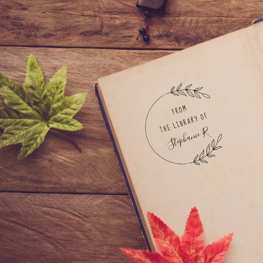 ラウンドヴィンテージカスタム図書室 ラバースタンプ