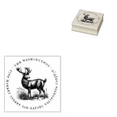 ラウンドヴィンテージディアファミリー名差出人住所 ラバースタンプ (押印)