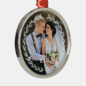 ラウンドヴィンテージフレームモノグラムの写真 メタルオーナメント (右)